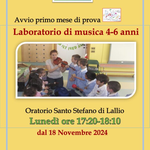 Laboratorio di musica 4-6 anni